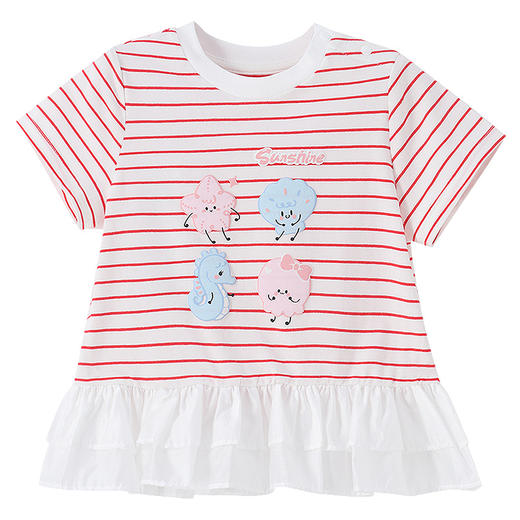 【实体店同款】女童圆领短袖上衣夏季新款安奈儿童装XG621192 商品图6