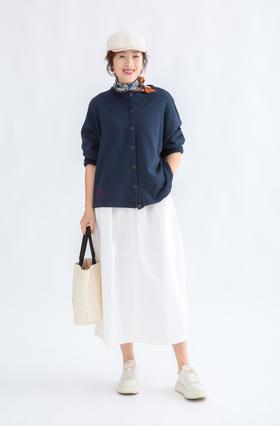 松紧腰抽绳半身裙