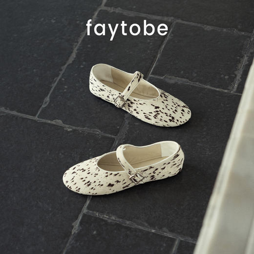 FAYTOBE 无羁芭蕾玛丽珍马毛浅口单鞋舒适羊皮通勤一脚蹬 商品图4