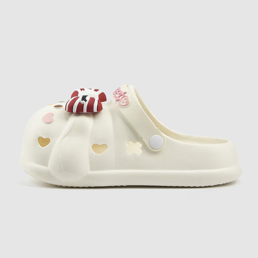 【花园鞋】可爱轻甜软fufu蝴蝶结居家外穿女款洞洞凉拖鞋【WG26231】 商品图4