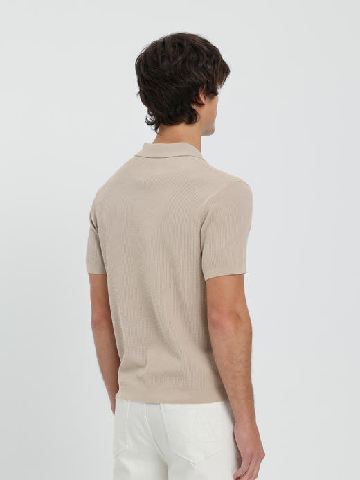 callisto卡其燕子领长绒棉弹力T恤 商品图4