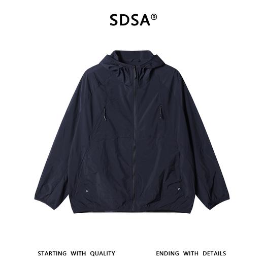 SDSA男装2026新款高贵轻奢美式简约多口袋拉链立领连帽夹克外套潮 商品图0