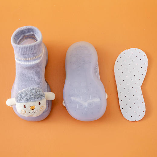 婴儿软底学步鞋冬宝宝0-2岁1室内夏小童地板袜子鞋春秋季防滑不掉 商品图3