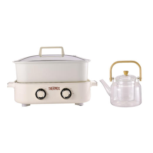 膳魔师 多功能围炉煮茶器（多功能料理锅）EHA-4352A 香槟金 商品图3