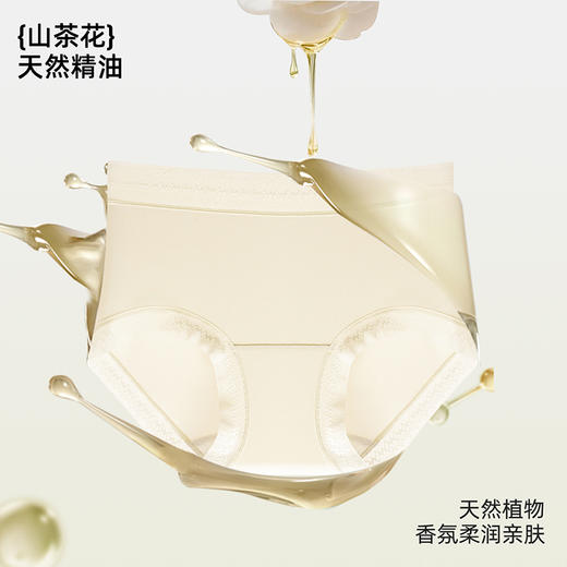 草本初色山茶花螺纹冰感女士中腰内裤六条装  全无痕轻盈无束缚 632款 商品图2