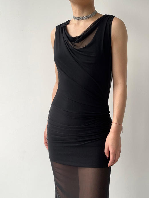 SIJIA｜SS2685 黑色网纱连衣裙 商品图10