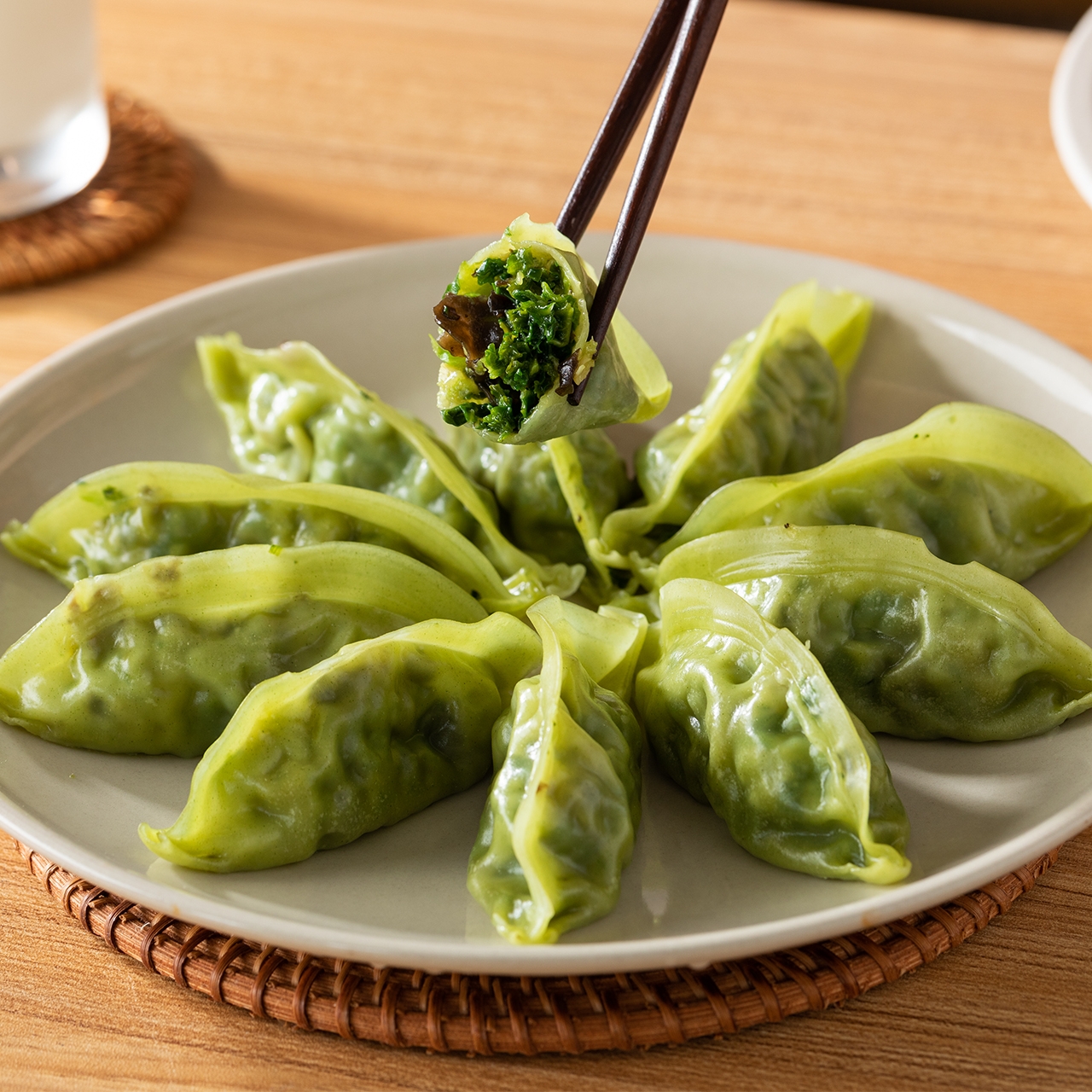 羽衣甘蓝纸皮蒸饺|懒人减脂早餐必囤，皮薄馅足，≥70%鲜蔬馅，膳食纤维拉满！