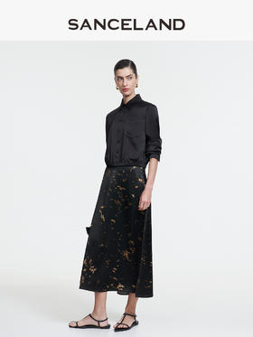 【春假专区】三石一澜SANCELAND 桑波缎衬衣SK11101022