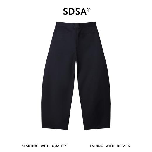 SDSA男装2026新款高贵轻奢简约纯色分割线裁剪休闲裤百搭时尚裤子 商品图4