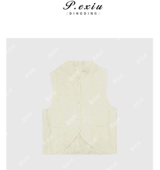 03-3潘依绣丁丁宠粉国风精致气质小立领叠穿百搭马甲 Q25206 商品图0