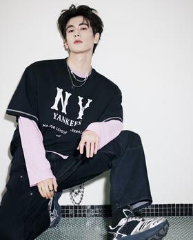 MLB经典大标印花情侣短袖 MLB1606