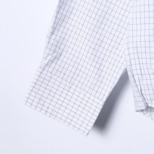 SDSA男装2026新款高贵轻奢刺绣标拼接格子流苏长袖衬衫百搭宽松 商品图3