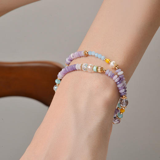 Manreya玛芮雅“紫霞仙子”紫水晶珍珠多巴胺手链、项链【答摩专属，礼袋+证书+礼盒】 商品图11