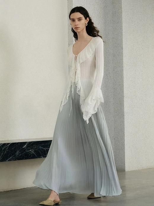 老米优品🎈3-7天！度假风重工仙女百褶裙《珍珠雪纺百褶半身长裙》大牌平替，丝滑垂感，立体压褶，品质巨好~~ C12260112 商品图5