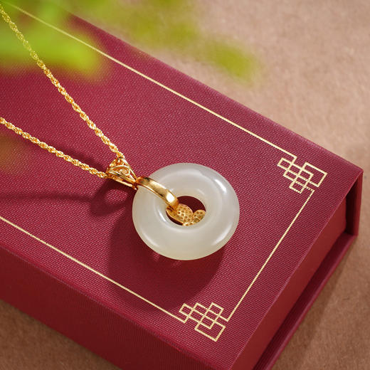 子佩集S925银【心蝶】和田玉套链项链【WSB6954】平安扣2509 商品图3