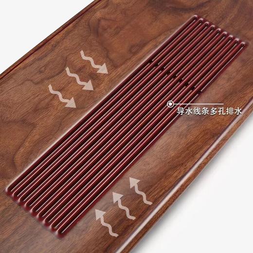 文雅茶盘/北美黑胡桃木茶盘家用高端实木日式干泡台排水茶台简约 商品图2