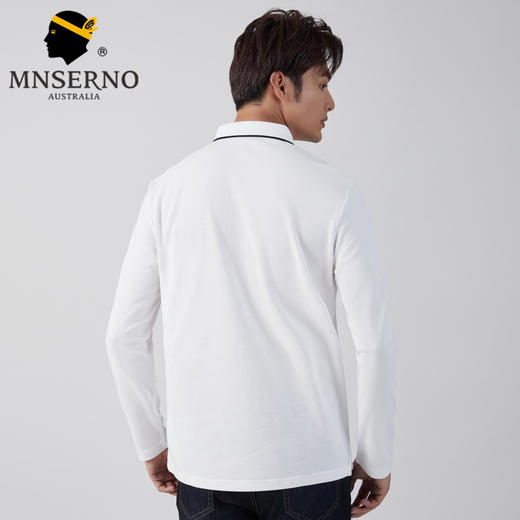 【西尔奴丝光棉长袖polo衫】|男女同款，休闲、时尚、百搭 72h发货 商品图4