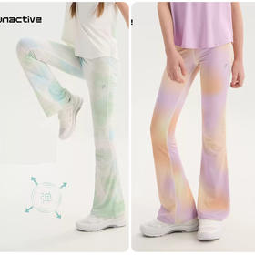 funactive女童运动裤瑜伽裤紧身长裤儿童微喇喇叭裤F1GK40274