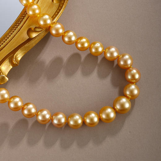 子佩集【金曜珠华】G18K金珍珠AOYA奥雅项链【ZXLJZ】11-14mm珠金色2512 商品图5