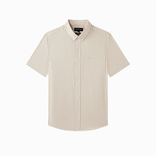 德鲨鲨鱼男装短袖条纹衬衫2026夏新款商务休闲打底上衣男百搭衬衣 商品图3