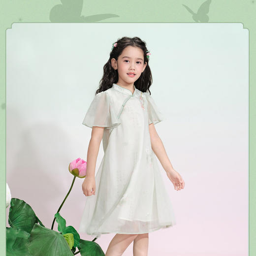 笛莎/Deesha 观山见2026年夏季新款童装女童国风连衣裙 商品图0