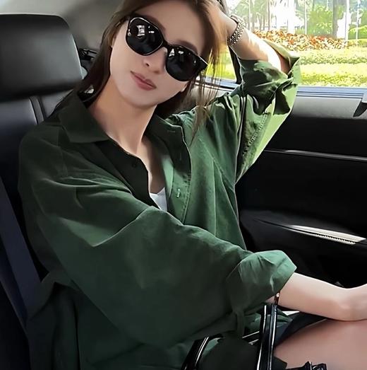 LONGNVFAIR“苔藓绿”灯芯绒全棉衬衫 低调显白 宽松H版型 包容多种身材 商品图4