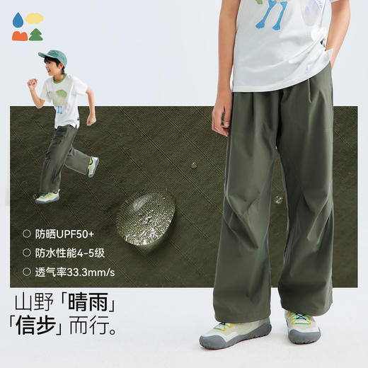 老米优品🎈【品牌授权】亲子裤！《户外超轻梭织降落伞裤》森林棠26夏款！轻薄防晒儿童休闲直筒工装裤22261289 商品图2