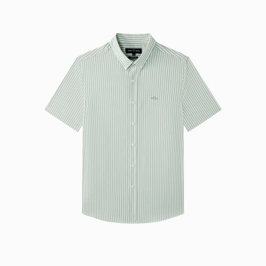 德鲨鲨鱼男装短袖条纹衬衫2026夏新款商务休闲打底上衣男百搭衬衣 商品图4