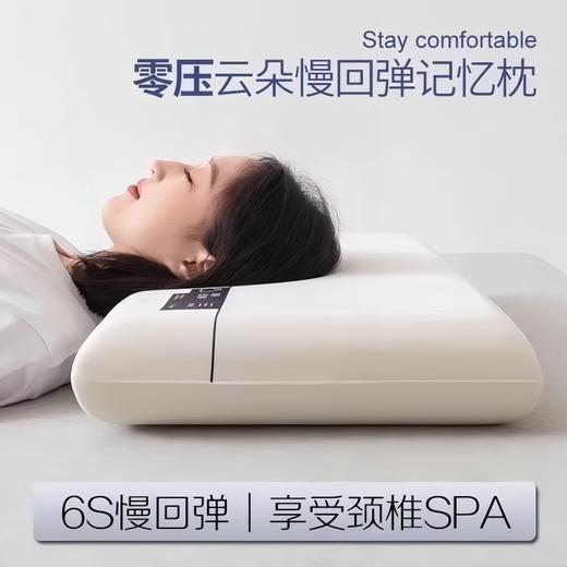 酒店同款!!【煜财猫 云朵慢回弹记忆枕】深睡记忆枕 酒店专柜同款 零压慢回弹枕 护颈椎助睡眠专用 酒店枕芯 颈椎枕芯 学生宿舍睡眠枕 70cm*40cm*10cm/袋装 商品图1