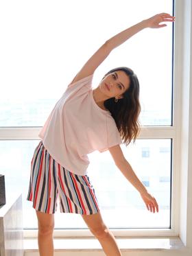 【32S100%棉汗布】SCHIESSER德国舒雅女士居家外穿舒适百搭短袖31/22808U