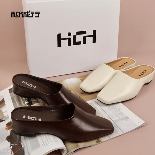 和诚行2026春季新款懒人复古百搭外穿低跟女式拖鞋1730024 商品图4