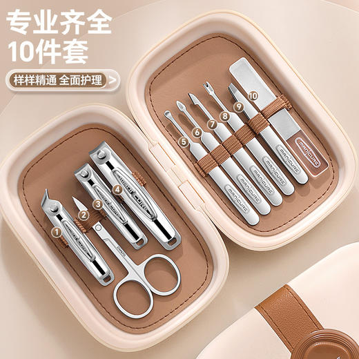 男女士指甲刀套装甲沟指甲剪刀修脚鹰嘴指甲钳工具炎盒装家用 商品图4