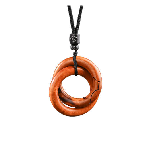 雷击木多款乾坤圈镶银刻字吊坠南北斗七星玉化日常挂件 商品图7