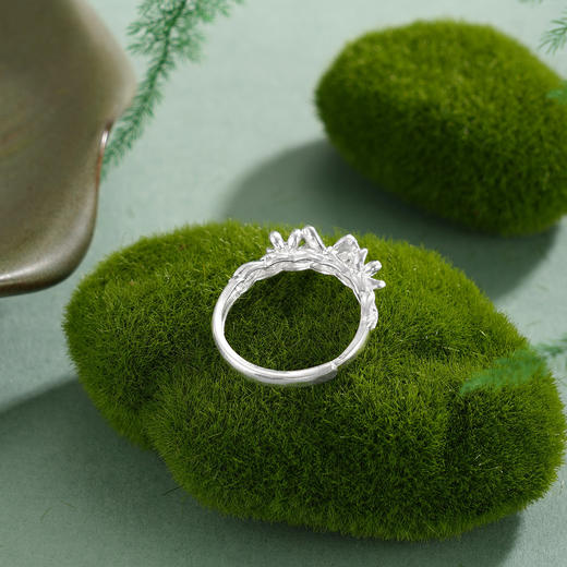 子佩集【花开蝶舞】S990银戒指【YXYLJZ016】蝴蝶花朵花丝珐琅彩2510 商品图3