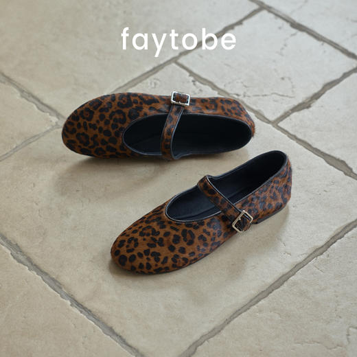 FAYTOBE 无羁芭蕾玛丽珍马毛浅口单鞋舒适羊皮通勤一脚蹬 商品图2
