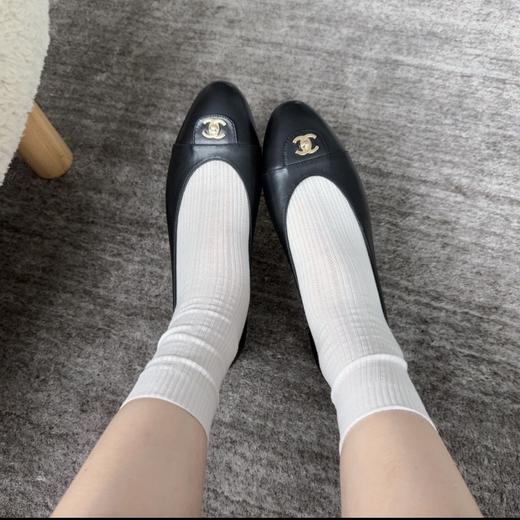 香奈儿 中古款书包扣尖头芭蕾舞鞋平底鞋 商品图1