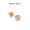 ShiningHouse[培育] 18k金钻石耳饰 圆钻形人工真钻人造钻石K金耳饰简约钻石耳饰悦己送礼臻选【此商品不支持7天无理由退货退款】预计3日发货 商品缩略图4