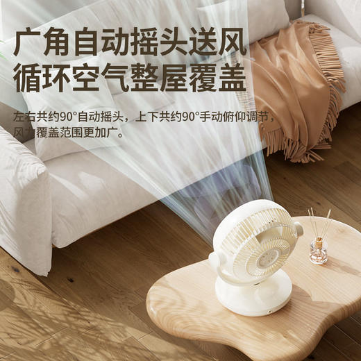 先科空气循环扇家用电风扇节能轻音办公室，家用，宿舍桌面风扇小型台式循环风扇 商品图3