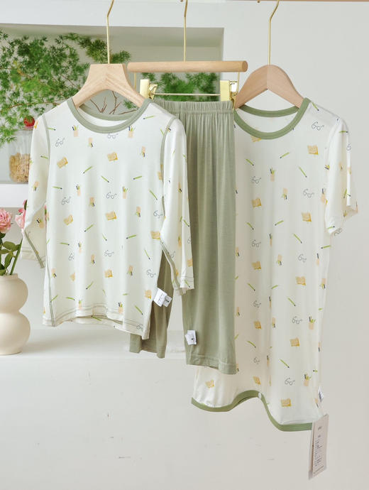 7A级抗菌!!莱赛尔天丝七分袖家居服套装(110-160码)★ 商品图4