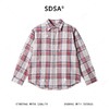 SDSA男装2026新款高贵轻奢韩系格纹立体花钉珠衬衫百搭时尚上衣 商品缩略图0