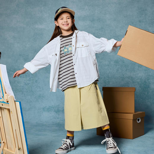 MANHOJIA【小凉风衬衫】儿童防晒衣防蚊原纱防晒轻量两穿衬衫外套 商品图1