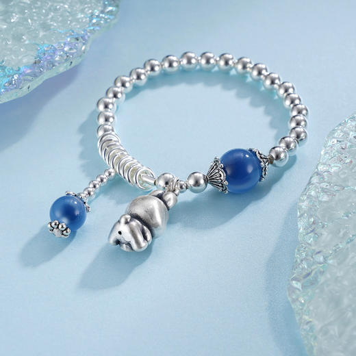 子佩集S925银【多乐兔】糖心玛瑙手串【KDFSL008】【KDFSL008-1】儿童手链2509 商品图1
