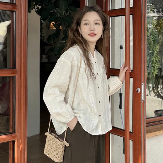 法式花纱重工刺绣拼接花衬衫 | 温柔又显瘦的神仙上衣、高级！ 商品图2