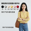 茧墨 雅致简约百搭圆V领开衫 商品缩略图0