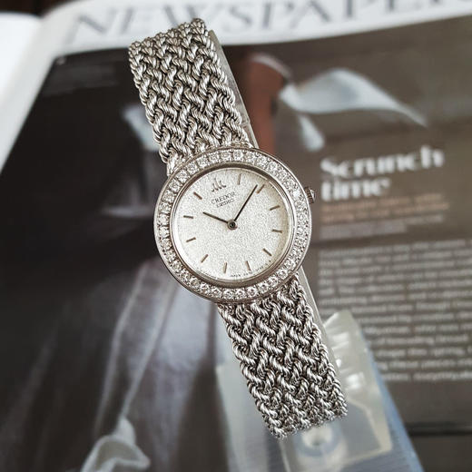 【95新】CREDOR 贵朵石英机芯22MM（女款）18K白金100326NJS10 商品图4