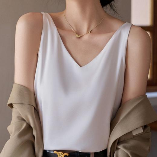 美丽解锁「法式微醺缎面吊带」冰丝缎面爽滑垂感 百搭美背优雅性感 宽肩带/双肩带可选 商品图8