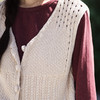 绽放134朵/田野马甲*多种针法拼接肌理纯棉百搭v领针织开襟马夹女 商品缩略图3