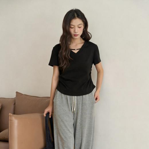 好看不撞衫「赫本正肩小凉t」棉柔质感 轻盈舒适不闷汗 小蛮腰下摆更显瘦  商品图6