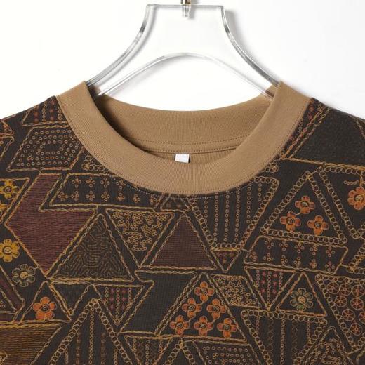 26T215SDSA男装2026新款高贵轻奢民族风三角形图案设计圆领短袖T恤百搭 商品图2