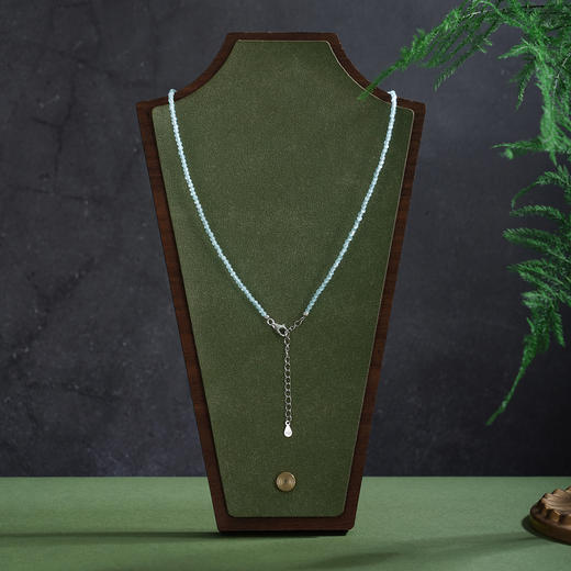 子佩集【月下独白】银S925珍珠AOYA奥雅项链【SPN0950009】7mm大珠月光石蓝水晶2512 商品图2